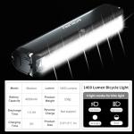 Ultra Bright USB Rechargeable Bike Headlight - 5 Modes