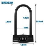 Heavy Duty Bike Combination U Lock by USHAKE