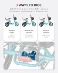 Viribus 2-Seater Folding Electric Tricycle, Teal
