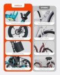 Viribus 2-Seater Folding Electric Tricycle, Teal