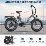 AIWARGOD 750W Folding Electric Bike for Adults