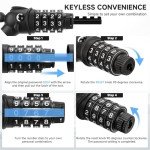 Monotre 4-Digit Resettable Coiled Bike Lock