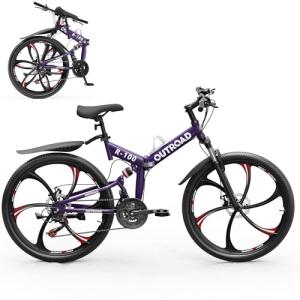 Betterland 26" Folding Mountain Bike with Full Suspension