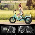 MOONCOOL Youth Electric Tricycle with Removable Battery