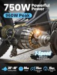 750W Electric Adult Trike with Large Basket
