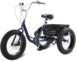 Prapark 20" Fat Tire Adult Tricycle with Basket