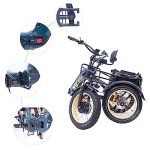 DWMEIGI 20" Electric Fat Tire Trike for Seniors