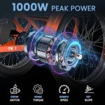 MOONCOOL 500W Folding Electric Tricycle for Adults