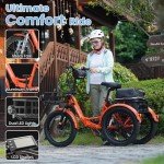MOONCOOL 500W Folding Electric Tricycle for Adults