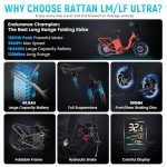 Rattan 1800W Foldable Electric Bike with 33MPH Speed