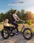 Prapark 20-Inch 3-Wheel Adult Tricycle with Basket