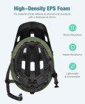 Favoto Lightweight Adjustable Mountain Bike Helmet - Dark Green