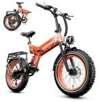 Vefreedom 20" Folding Electric Mountain Bike - Orange
