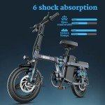 14-Inch Folding Electric Bike with 600W Motor