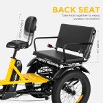 MAXFOOT MF33 Electric Tricycle for Adults - Yellow