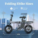 14-Inch Folding Electric Bike with 600W Motor