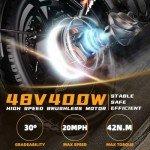 Lightweight Folding Ebike, 400W Motor, 22MPH Speed