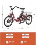 Viribus 20-Inch Folding Electric Tricycle for Adults