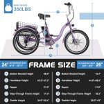 MOONCOOL 350W Electric Tricycle for Adults