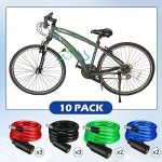 10 Pack Bike Lock Cables with Keys - 41.3