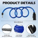 10 Pack Bike Lock Cables with Keys - 41.3