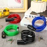 10 Pack Bike Lock Cables with Keys - 41.3
