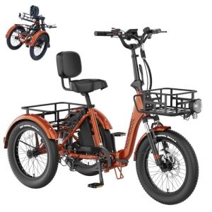 MOONCOOL Folding Electric Trike for Adults