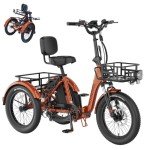 MOONCOOL Folding Electric Trike for Adults