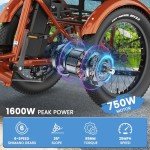MOONCOOL Folding Electric Trike for Adults