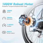 CBVELO 1000W Electric Bike for Commuting 80 Miles