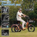 MOONCOOL Folding Electric Trike for Adults