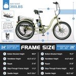 MOONCOOL 350W Electric Tricycle for Adults