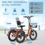 MOONCOOL Folding Electric Trike for Adults