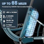 MOONCOOL 20" Electric Tricycle with Removable Battery