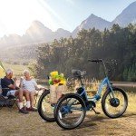 ANCHEER Adult Electric Folding Tricycle - 350W Blue