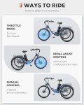 Viribus 350W Electric Tricycle for Adults, Deep Blue