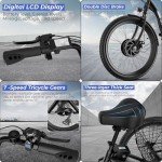 ANCHEER Adult Electric Folding Tricycle - 350W Blue