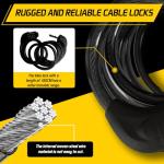 1.8m Black Bike Cable Lock