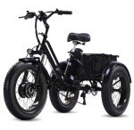 Adult Electric Trike with Rear Basket - 3 Wheels