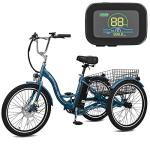 ABORON Electric Tricycle with 7 Speed and Basket