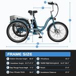 ABORON Electric Tricycle with 7 Speed and Basket