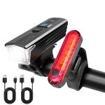 KunHe 300 Lumens Rechargeable Bike Light Set