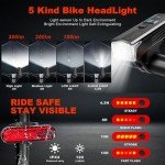 KunHe 300 Lumens Rechargeable Bike Light Set