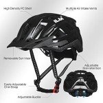 ILM Gloss Black Bike Helmet for Men & Women