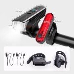 KunHe 300 Lumens Rechargeable Bike Light Set