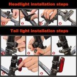 KunHe 300 Lumens Rechargeable Bike Light Set