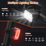 RIDWIND Rechargeable Bike Lights Set - 300 Lumens