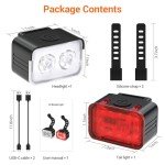 RIDWIND Rechargeable Bike Lights Set - 300 Lumens
