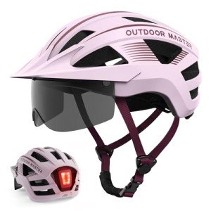OutdoorMaster Adult Cycling Helmet with Safety Light