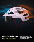 OutdoorMaster Adult Bike Helmet with Light and Goggles